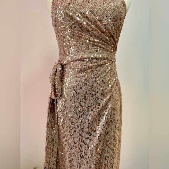 Aidan Mattox champagne dress size0 - Picture 7 of 16